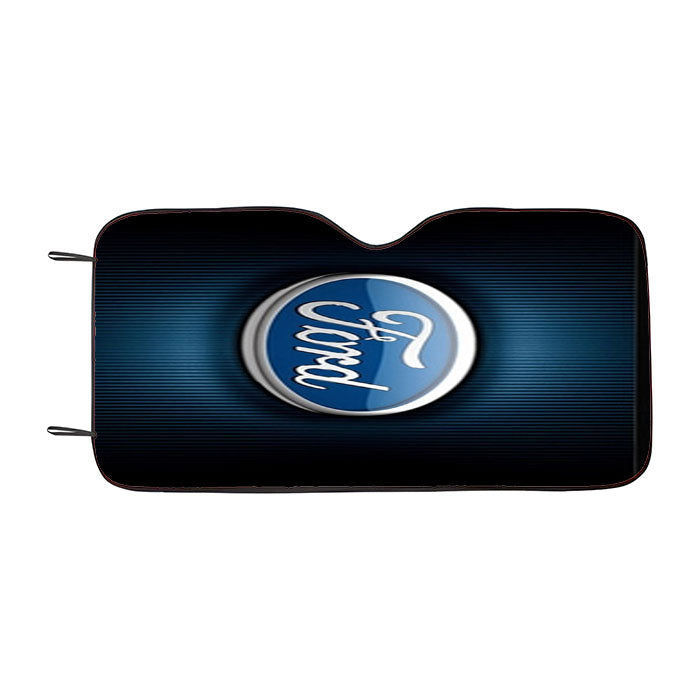 Ford Logo Blue Stripe Car Auto Sun Shade Windshield Cover
