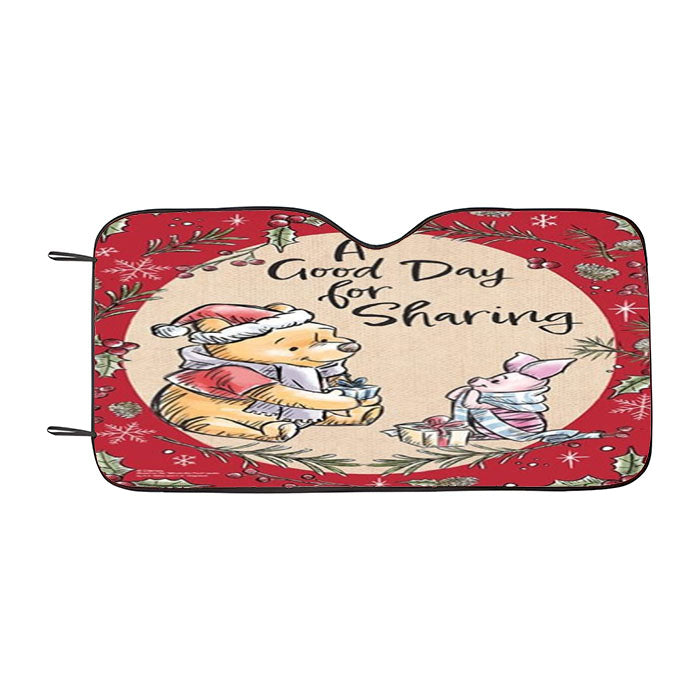 A Good Day For Sharing Pooh And Piglet Car Auto Sun Shade Windshield Cover