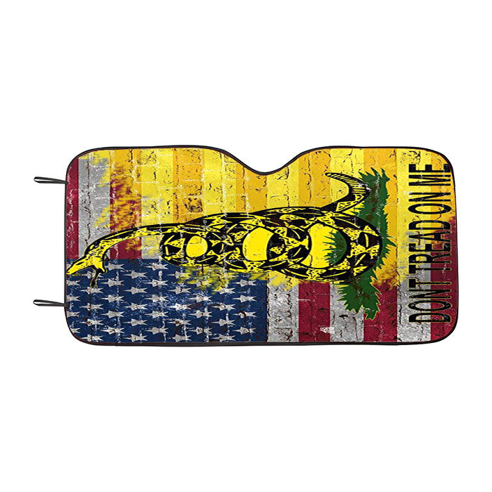 American Gadsden Flag Don'T Tread On Me Car Auto Sun Shade Windshield Cover