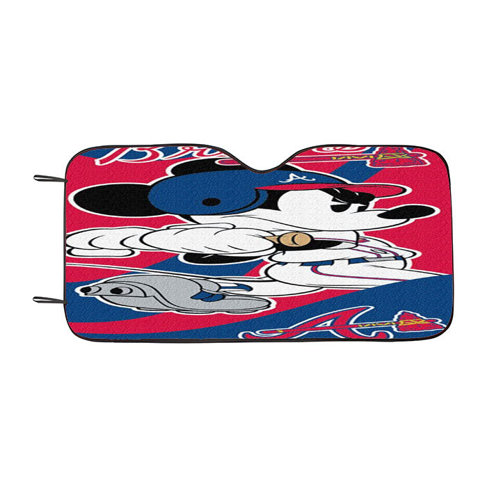 Atlanta Braves Disney Mickey Mouse Car Auto Sun Shade Windshield Cover