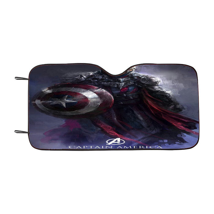 Avengers Captain America Mural Car Auto Sun Shade Windshield Cover