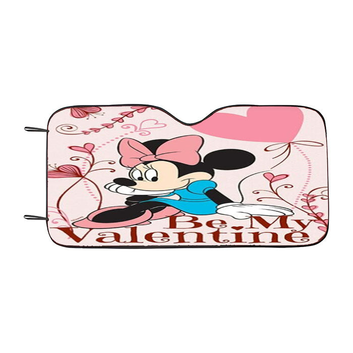 Be My Valentine Minnie Car Auto Sun Shade Windshield Cover