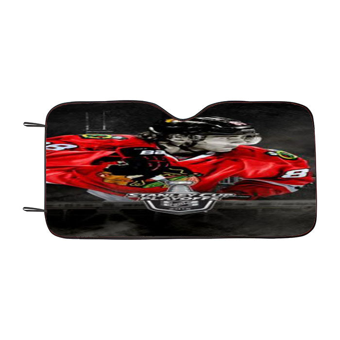 Blackhawks Hockey Chicago Captain Morgan Car Auto Sun Shade Windshield Cover