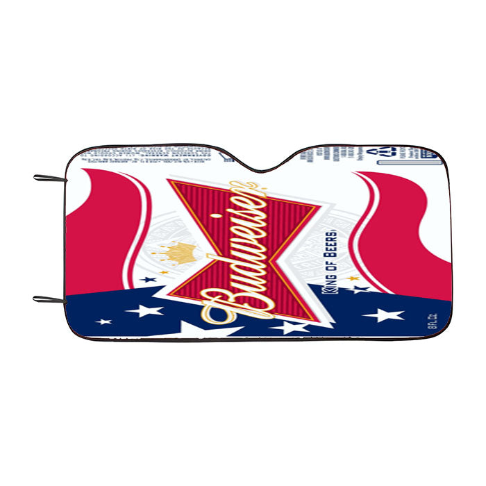 Budweiser American Flag Logo Car Auto Sun Shade Windshield Cover