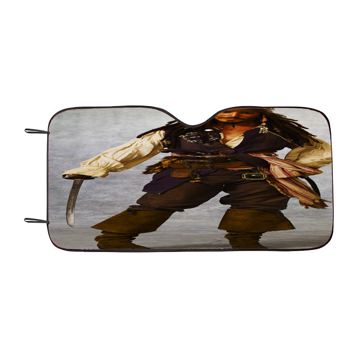 Captain Jack Sparrow Pose Car Auto Sun Shade Windshield Cover
