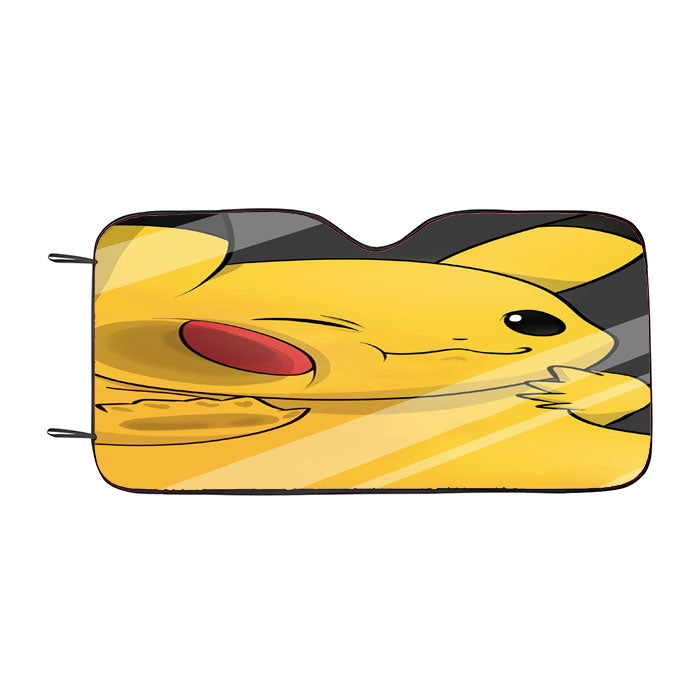 Cute Face Pokemon Pikachu Trapped On Mirror Car Auto Sun Shade Windshield Cover