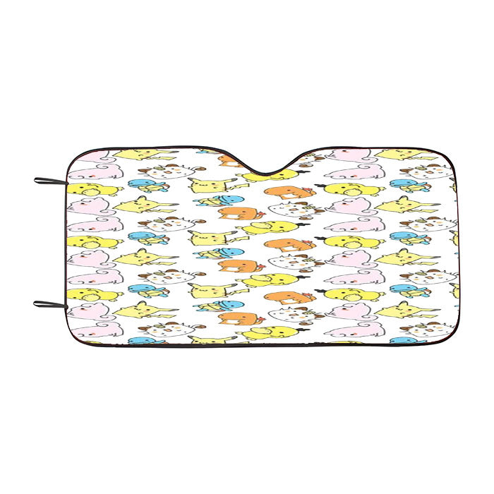 Cute Pokemon Line Pattern Car Auto Sun Shade Windshield Cover