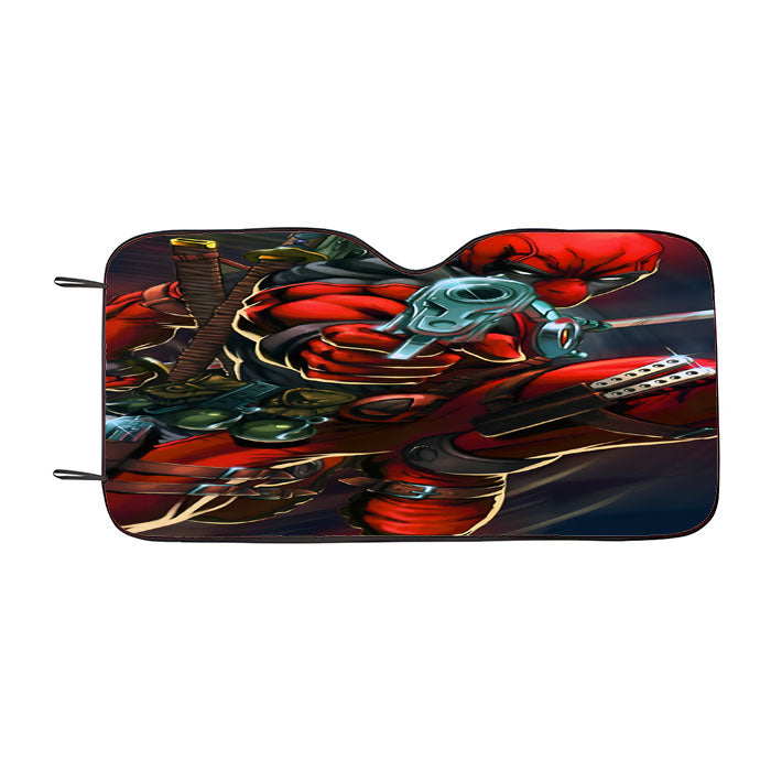Deadpool In Action Car Auto Sun Shade Windshield Cover
