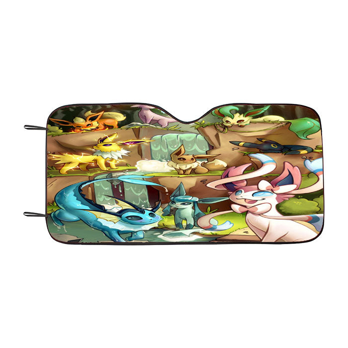 Eeveelutions Pokemon Wallpapers Car Auto Sun Shade Windshield Cover