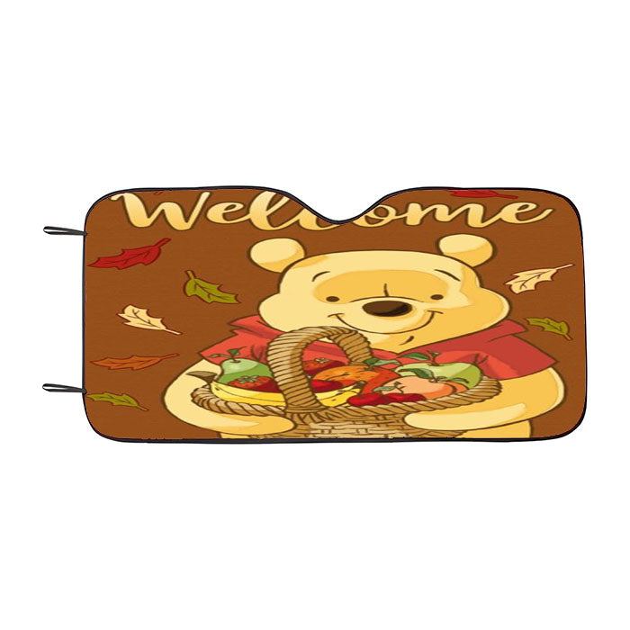 Fall Pooh Welcome Car Auto Sun Shade Windshield Cover