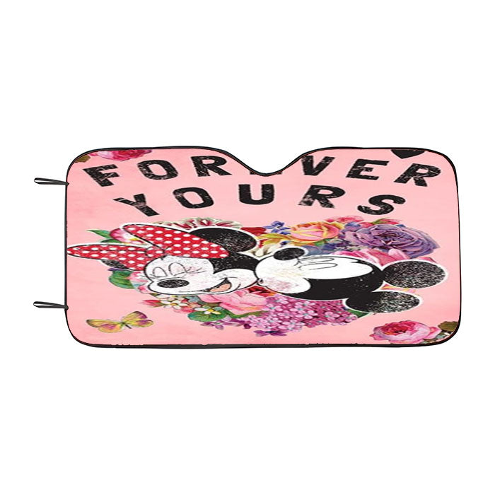 Forever Yours Mickey & Minnie Car Auto Sun Shade Windshield Cover