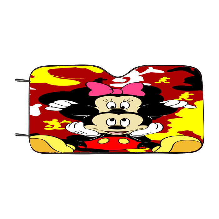 Funny Mickey And Minnie Car Auto Sun Shade Windshield Cover