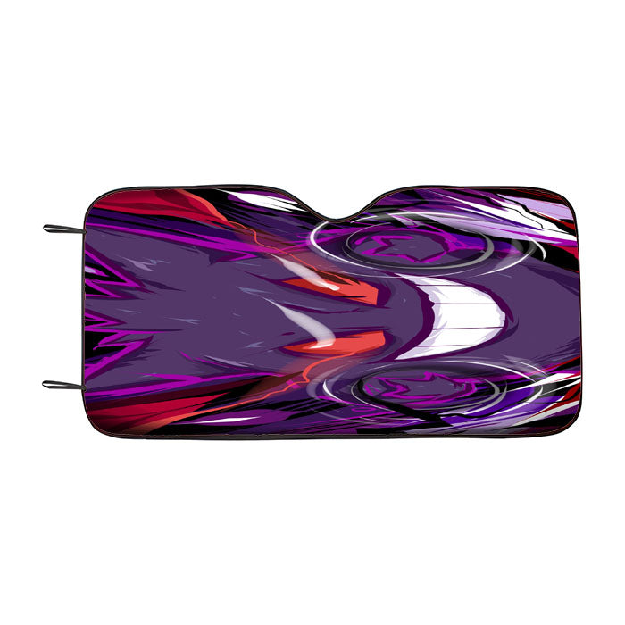 Gengar Pokemon Power Up Car Auto Sun Shade Windshield Cover