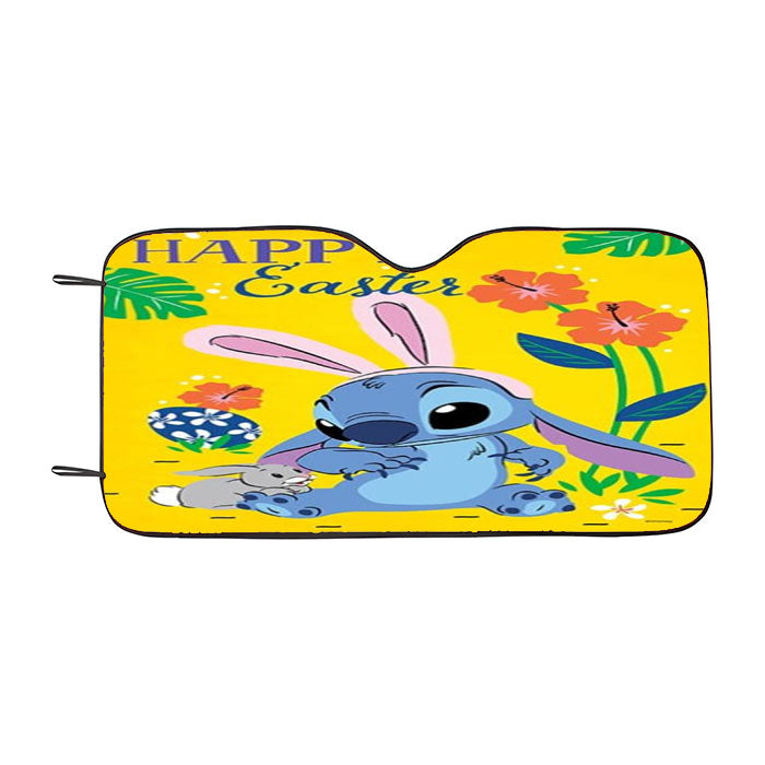 Happy Easter Stitch Car Auto Sun Shade Windshield Cover