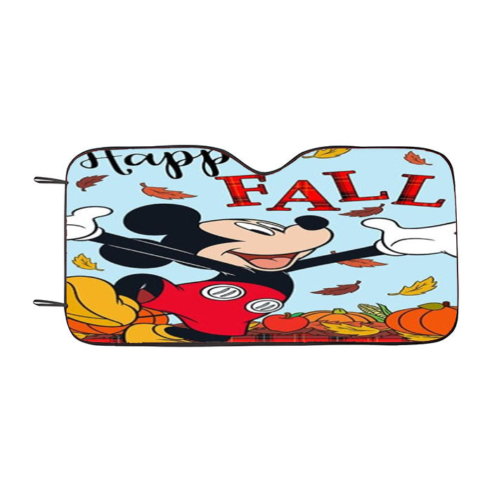 Happy Fall Mickey Car Auto Sun Shade Windshield Cover