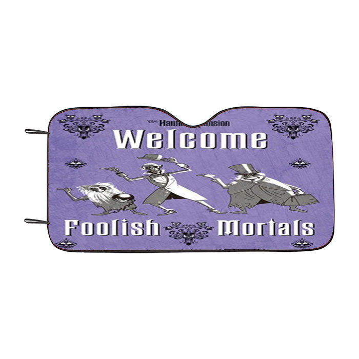 Haunted Mansion Hitchhiking Ghosts Foolish Mortals Car Auto Sun Shade Windshield Cover