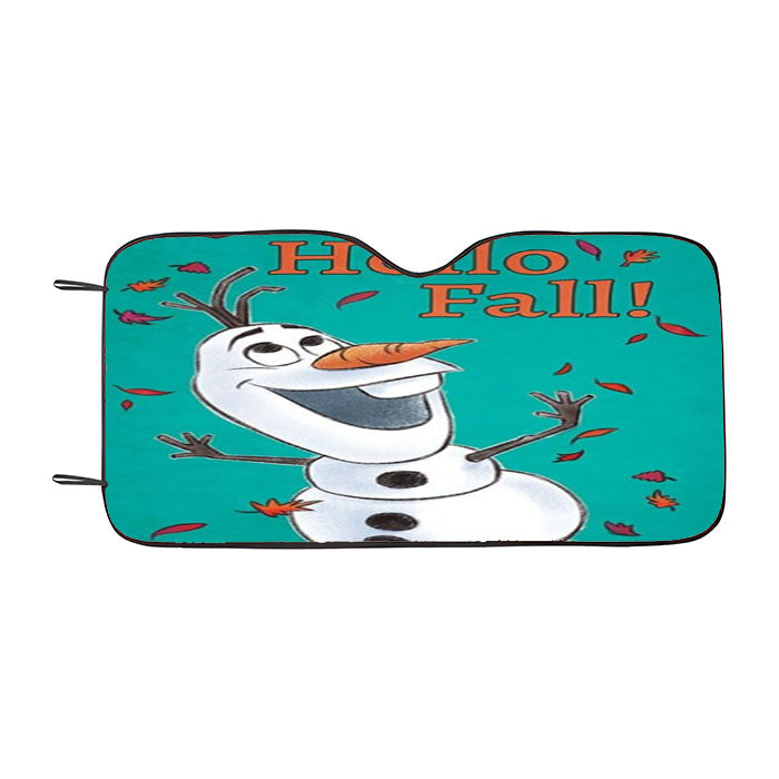 Hello Fall Olaf Car Auto Sun Shade Windshield Cover