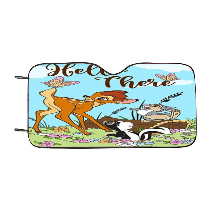 Hello There Spring Bambi Car Auto Sun Shade Windshield Cover