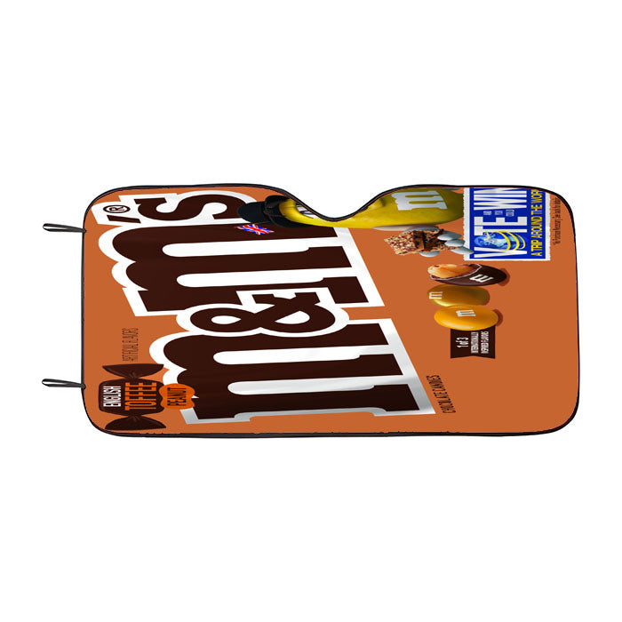 M&M'S English Toffee Peanut Chocolate Candy Flavor Car Auto Sun Shade Windshield Cover