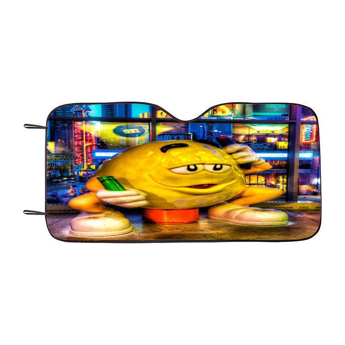M&M'S Yellow New York Car Auto Sun Shade Windshield Cover
