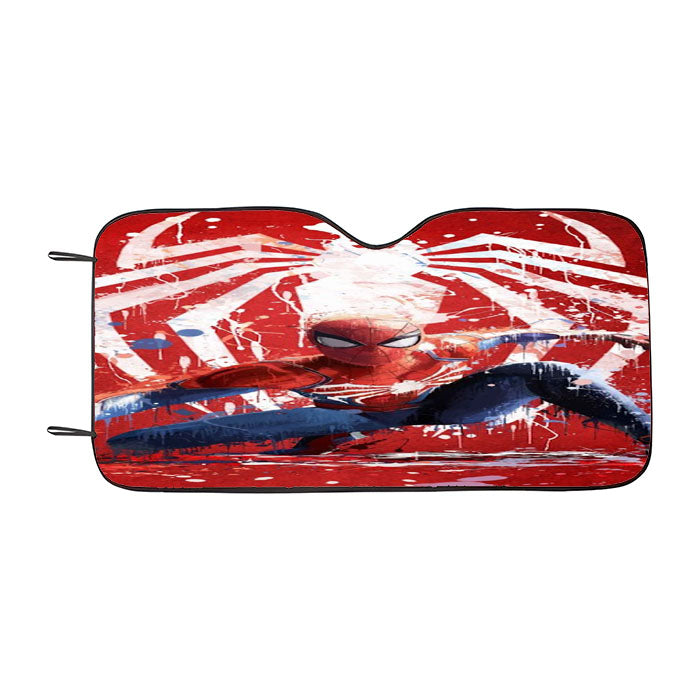 Marvel Spiderman Ps4 Car Auto Sun Shade Windshield Cover