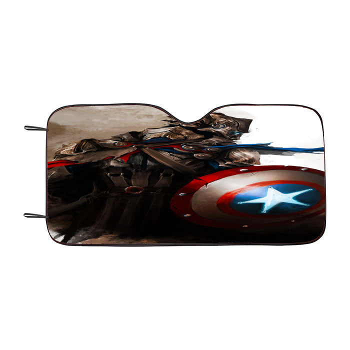 Medieval Captain America Car Auto Sun Shade Windshield Cover