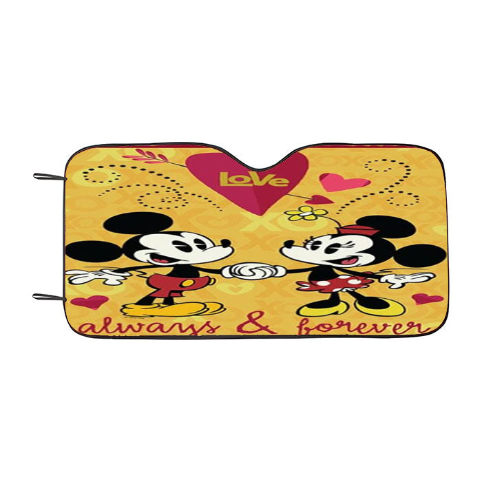 Mickey And Minnie Always Car Auto Sun Shade Windshield Cover