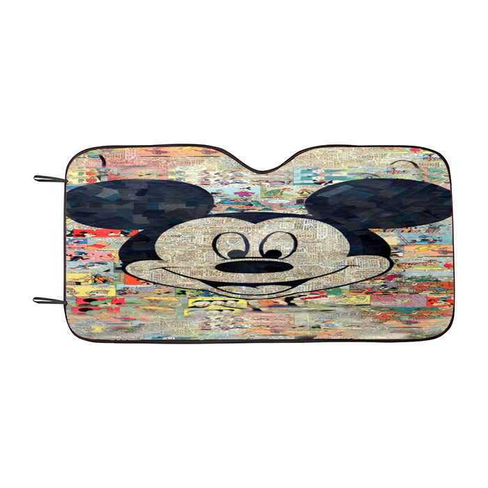 Mickey Disney Comic Collage Car Auto Sun Shade Windshield Cover