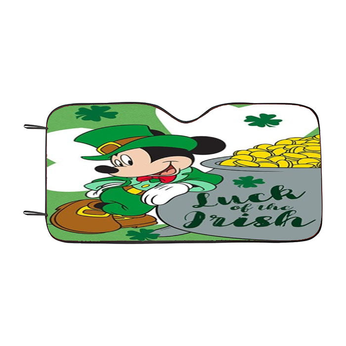 Mickey Luck Of The Irish Car Auto Sun Shade Windshield Cover