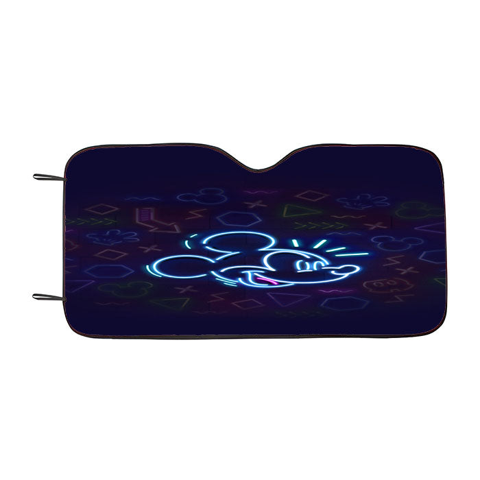 Mickey Mouse And Friends Neon Wallpaper Car Auto Sun Shade Windshield Cover