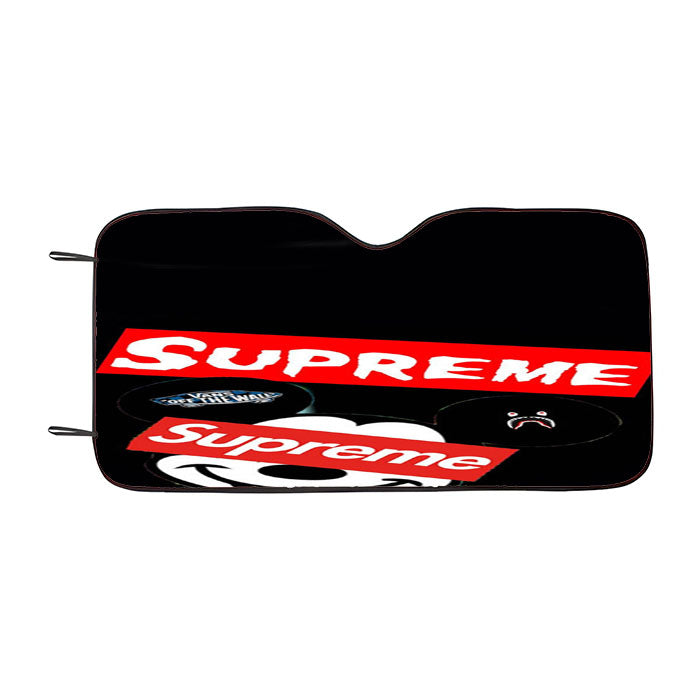 Mickey Mouse Hypebeast Supreme Car Auto Sun Shade Windshield Cover