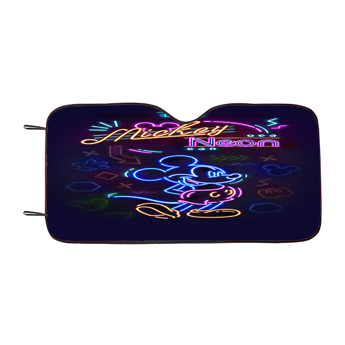 Mickey Mouse Neon Wallpaper Car Auto Sun Shade Windshield Cover