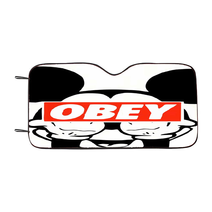 Mickey Obey Style Car Auto Sun Shade Windshield Cover