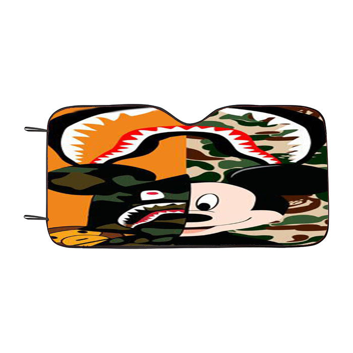 Mickey Wear A Bape Car Auto Sun Shade Windshield Cover