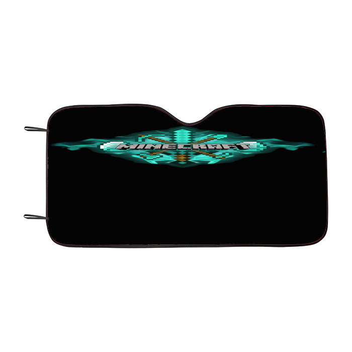 Minecraft Diamond Tools Car Auto Sun Shade Windshield Cover
