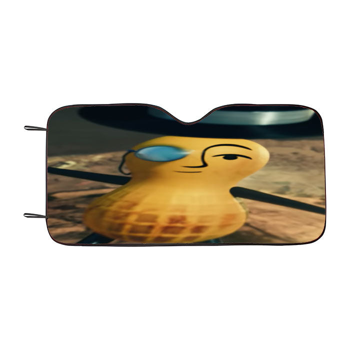 Mr Peanut Cartoon Falling Car Auto Sun Shade Windshield Cover