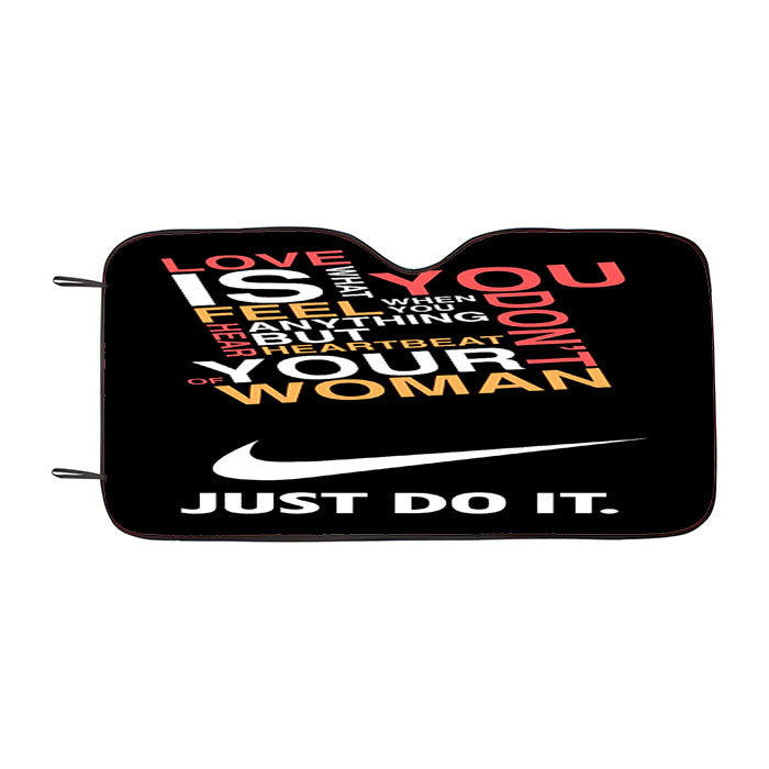 Nike Just Do It Love Quote Car Auto Sun Shade Windshield Cover