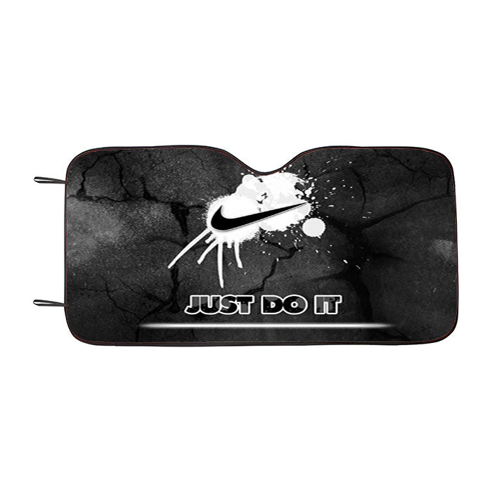 Nike Just Do It White Splat Logo Car Auto Sun Shade Windshield Cover