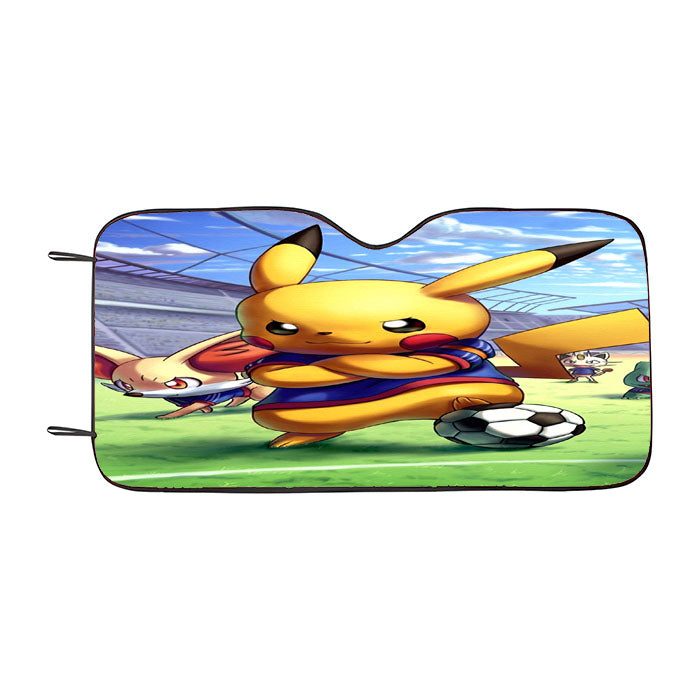 Pikachu Football And Friends Car Auto Sun Shade Windshield Cover