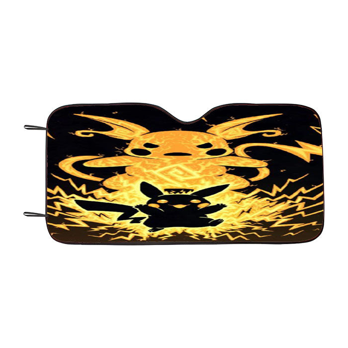 Pokemon Angry Pikachu Car Auto Sun Shade Windshield Cover