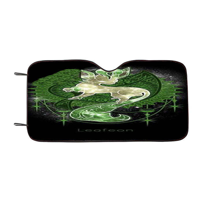 Pokemon Evee Evolution Leafeon Car Auto Sun Shade Windshield Cover