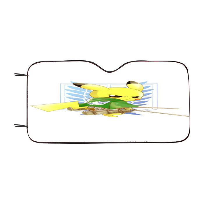 Pokemon Pikachu Attack On Titans Car Auto Sun Shade Windshield Cover