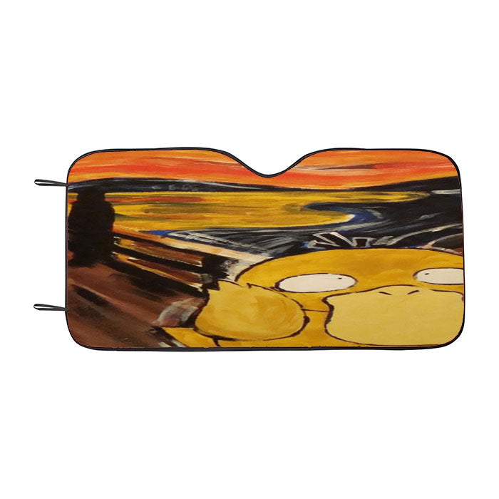 Pokemon Scream Duck Art Car Auto Sun Shade Windshield Cover