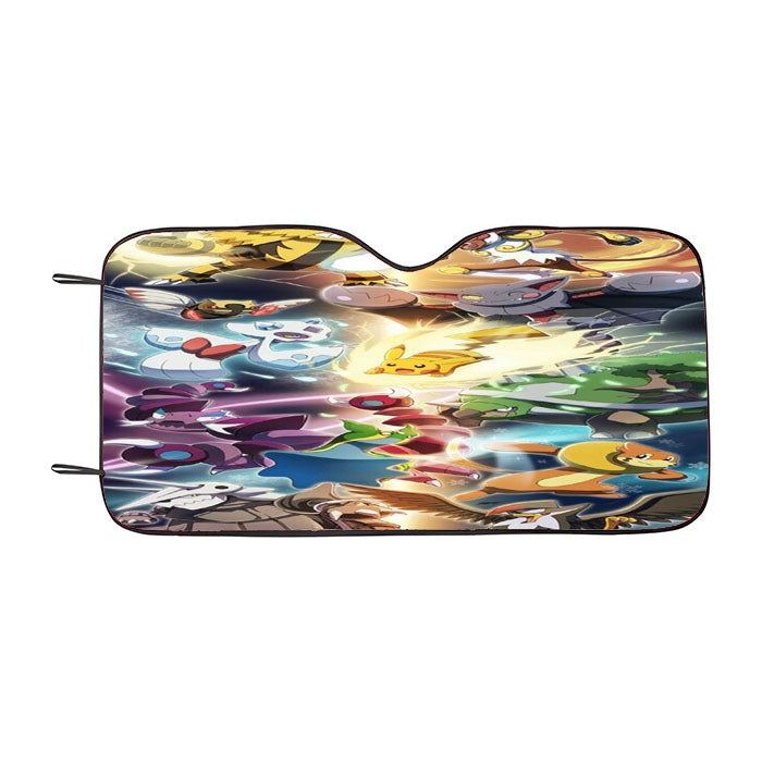 Pokemon Versus All Monster Car Auto Sun Shade Windshield Cover