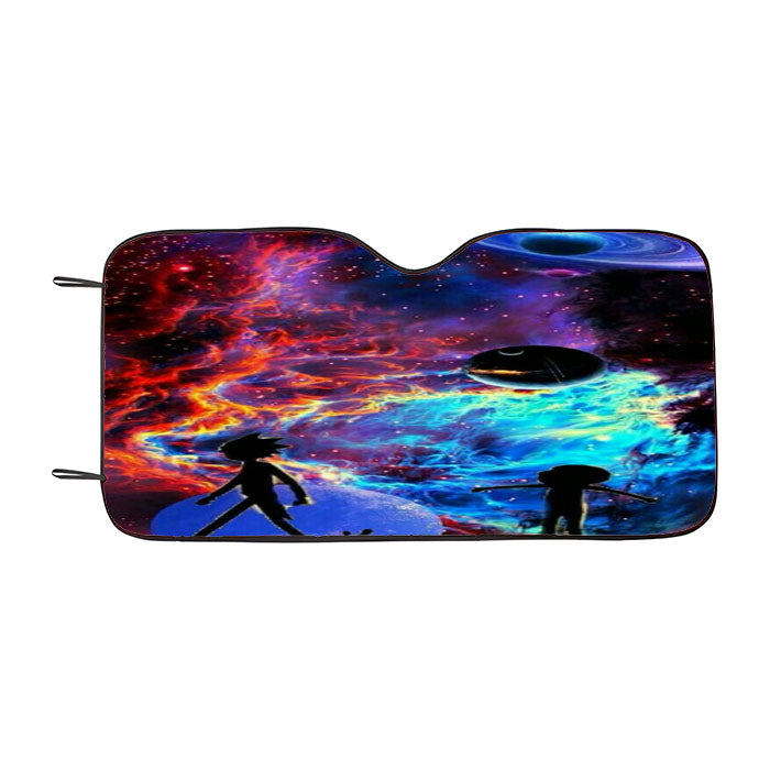 Rick And Morty Flat Galaxy Car Auto Sun Shade Windshield Cover