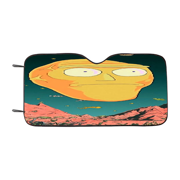 Rick And Morty Giant Heads Car Auto Sun Shade Windshield Cover