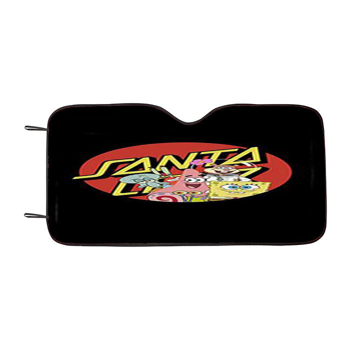 Santa Cruz Skateboard X Spongebob Car Auto Sun Shade Windshield Cover
