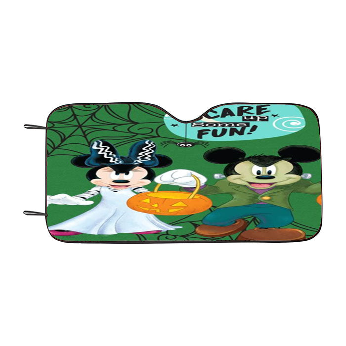 Scare Up Fun Mickey & Minnie Car Auto Sun Shade Windshield Cover