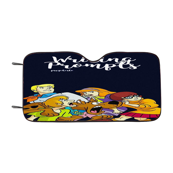 Scooby Doo Writing Prompts Animated Car Auto Sun Shade Windshield Cover