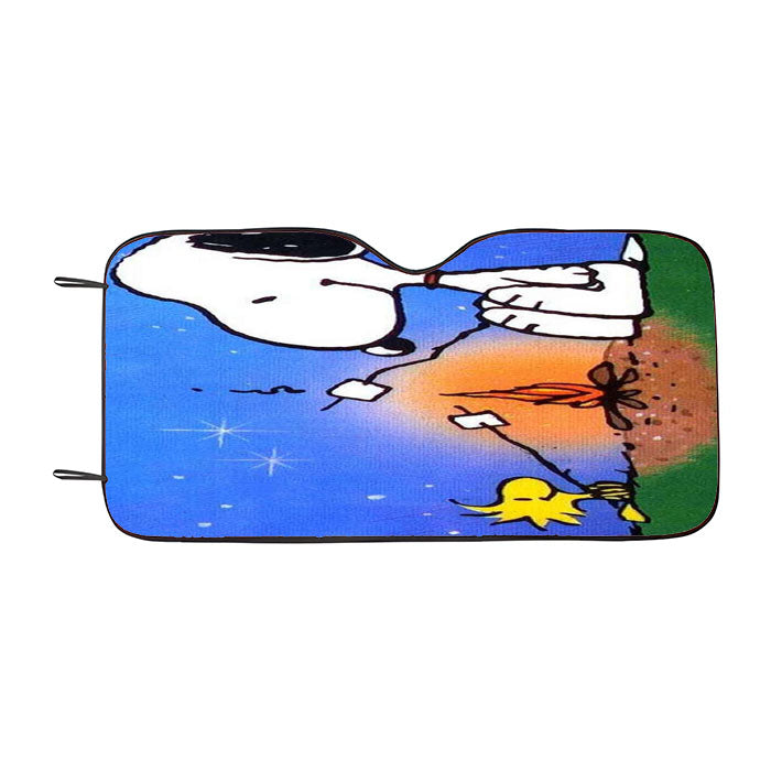 Snoopy Bbq Car Auto Sun Shade Windshield Cover